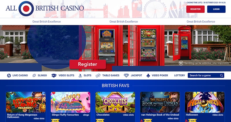 мобильная версия ALL BRITISH CASINO 50 руб